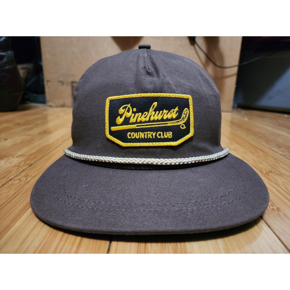 Imperial Pinehurst Country Club Golf Patch Brown Rope Hat Strapback DNA001